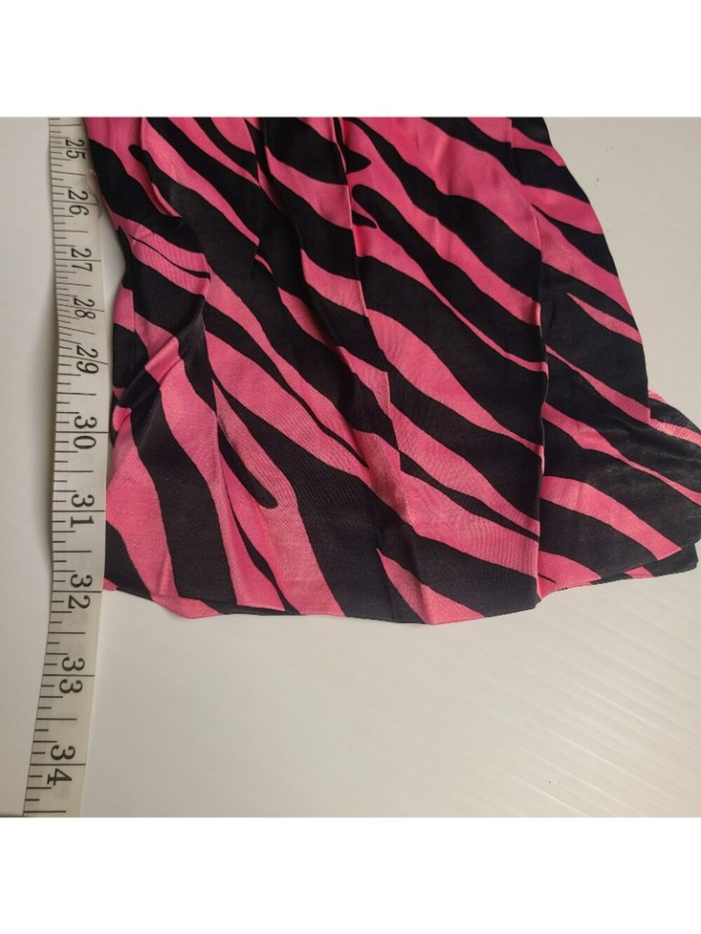 Zara Pants Zebra Print High-Waist Satin Effect Flare Leg Pant Black XS 1478 045 - Picture 6 of 9